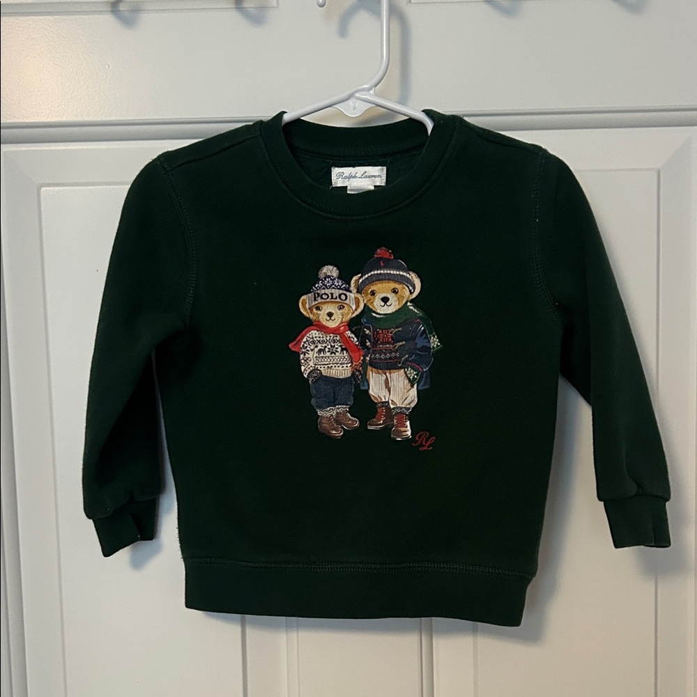 Polo by Ralph Lauren Kids Sweatshirt with Bear Design - Dark Green